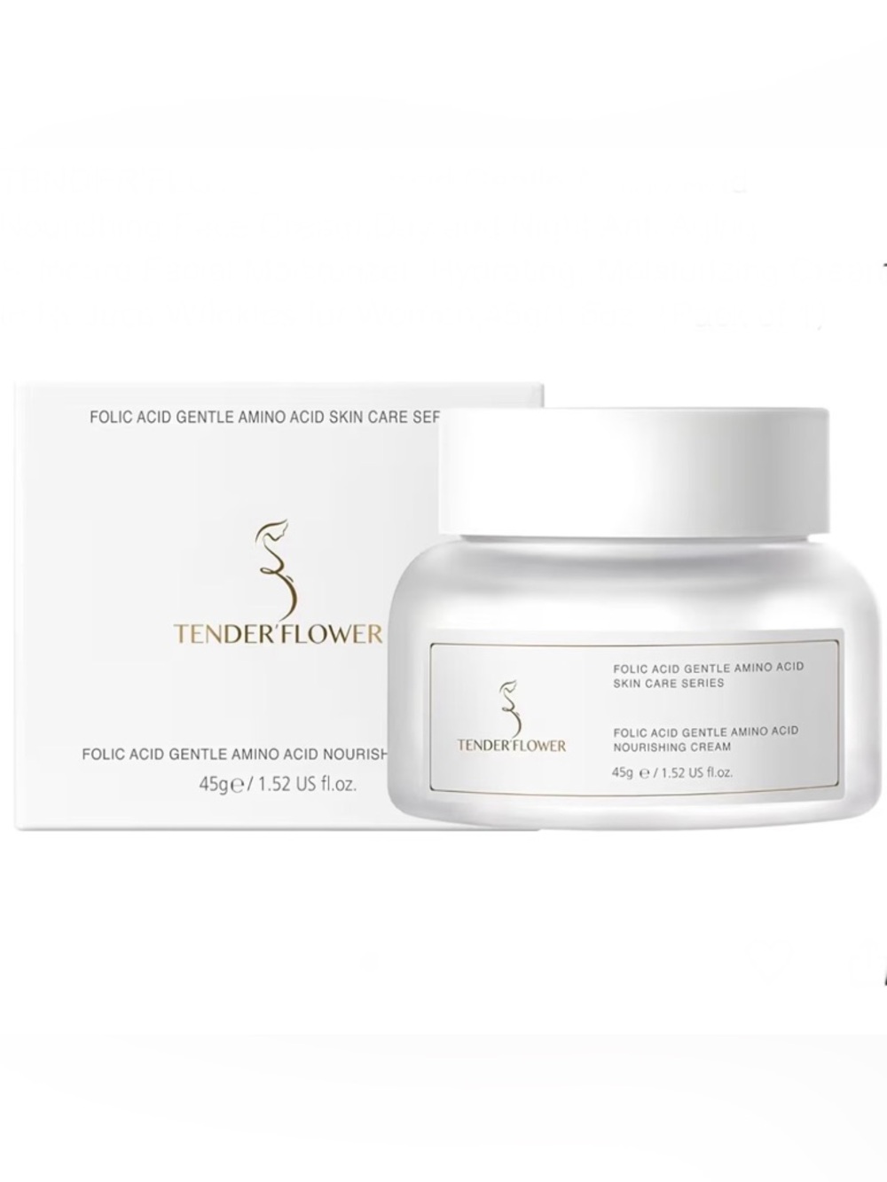 Tender Flower Folic Acid Gentle Amino Acid Nourishing Cream 1.52 Fl Oz Aging NEW